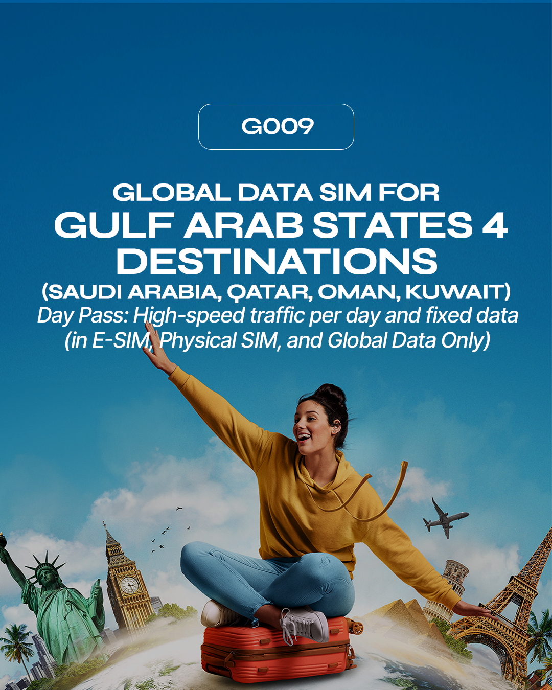 G009: Asia: Gulf Arab States 4 Destinations - Saudi Arabia, Qatar, Oman, Kuwait (Available in Day Pass and Fix Data)