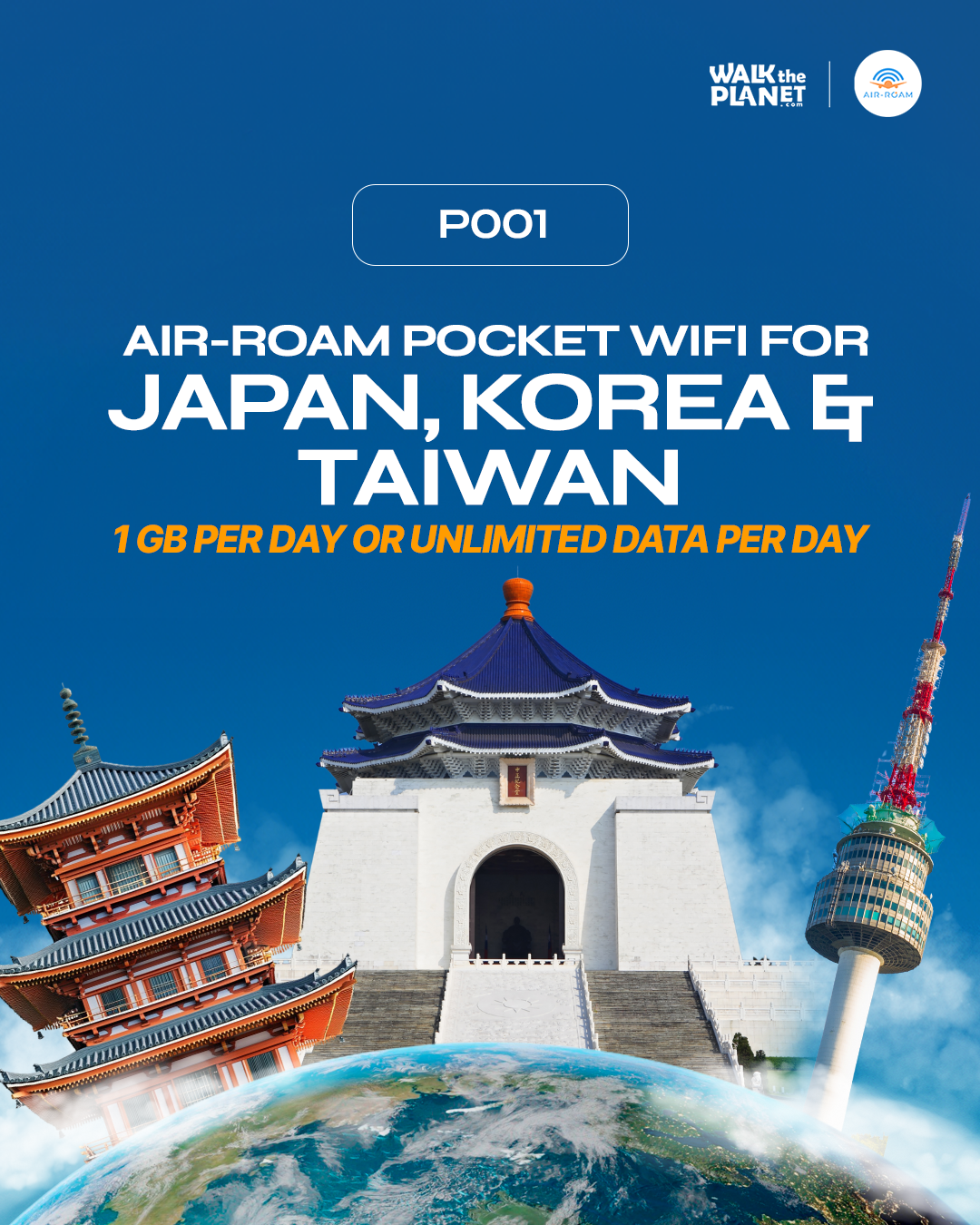 P001: Japan, Korea, & Taiwan Pocket Wi-Fi