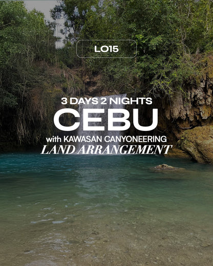 L015: 3 Days and 2 Nights Land Arrangement: Cebu, PH (with Kawasan Canyoneering)