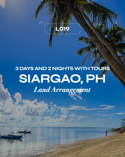 L019: 3D2N Land Arrangement with Tours: Siargao, Surigao del Norte, PH